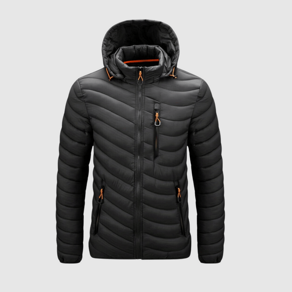 Lyraxs| Uno Zipper Hooded Puffer Jacket