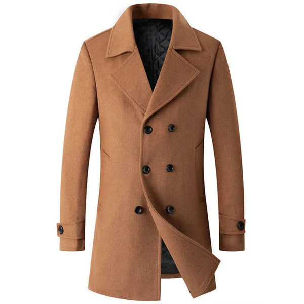 Lyraxs| Alden Classic Double-Breasted Overcoat