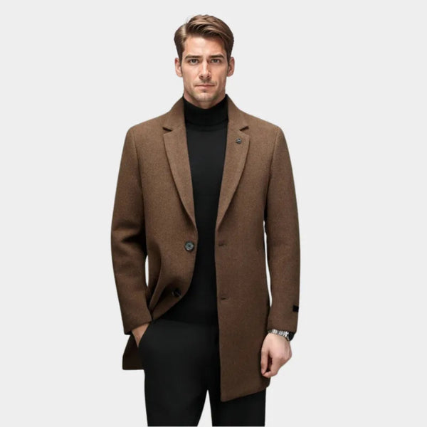 Lyraxs| Asher Single-Breasted Wool Overcoat