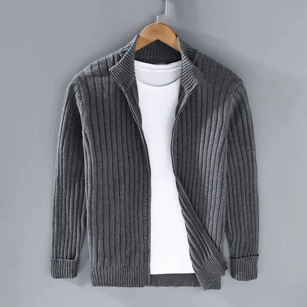 Lyraxs| Dominic Full-Zip Casual Cardigan