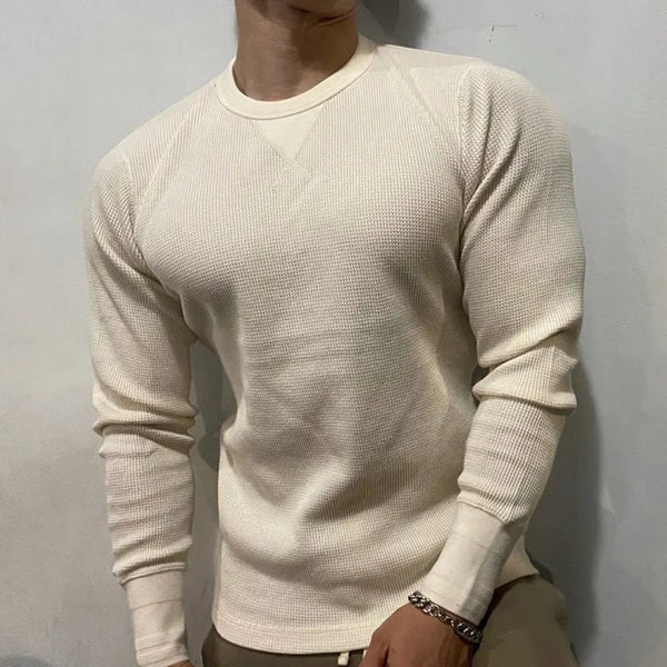 Lyraxs| Hudson Waffle-Knit Muscle Sweatshirt