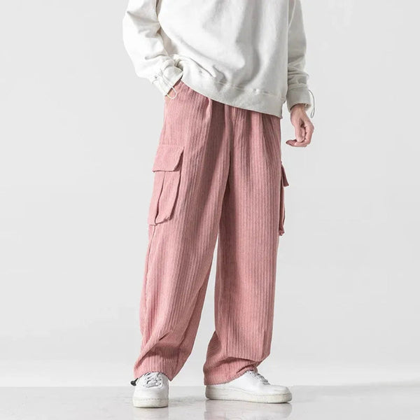Lyraxs| Jeremiah Wide-Leg Corduroy Cargo Pants