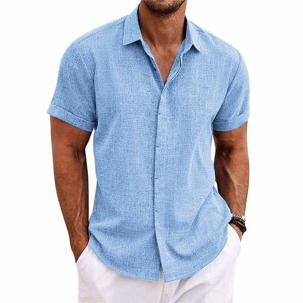 Lyraxs| Men's Classic Collar Summer Shirt