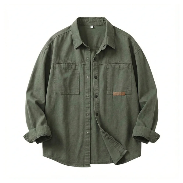 Lyraxs| Men's Retro Button-Up Long Sleeves