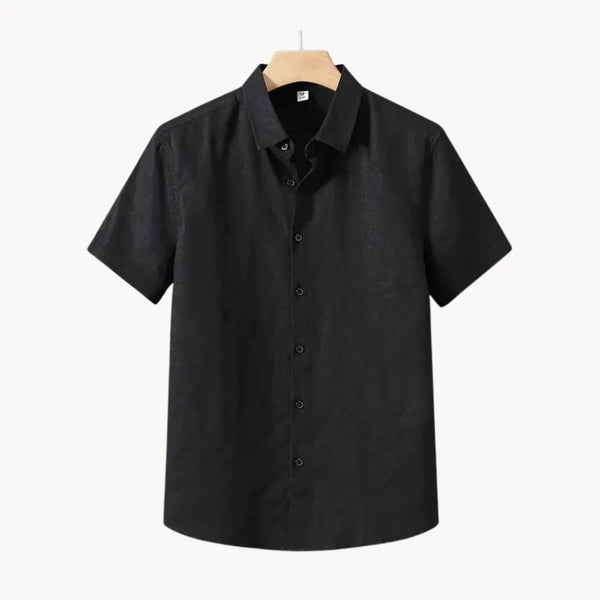 Laurent_Classic_Linen_Shirt_Black_Front_FlatLay_600x600.jpg