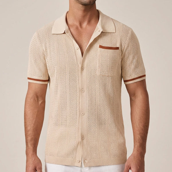 Lyraxs| Men’s Buttoned Knit Polo