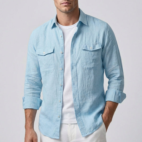 Lyraxs| Men’s Dual Pocket Button Shirt