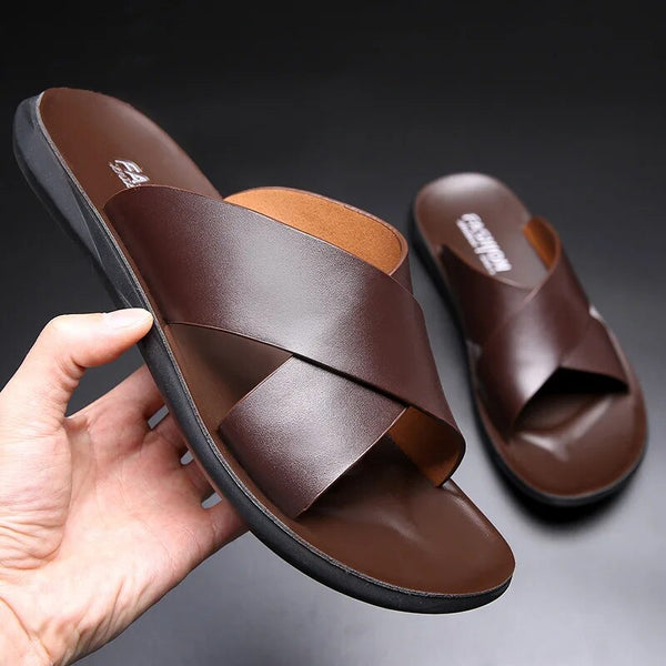 Lyraxs| Men’s Leather Orthopedic Sandals