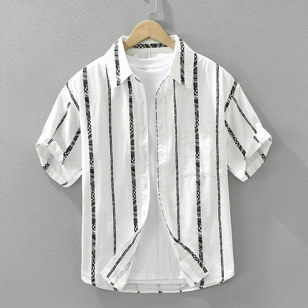Lyraxs| Men’s Striped Button Shirt