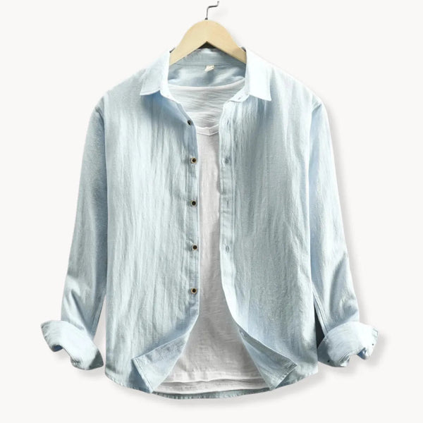 Lyraxs| Matteo Button-Down Long Sleeves Linen Shirt