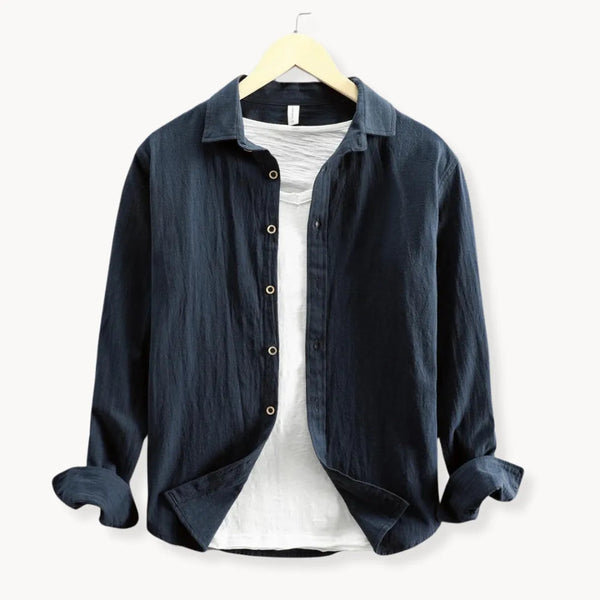 MatteoButton-Down_Long_Sleeves_Linen_Shirt_Navy_Front_FlatLay_600x600.jpg
