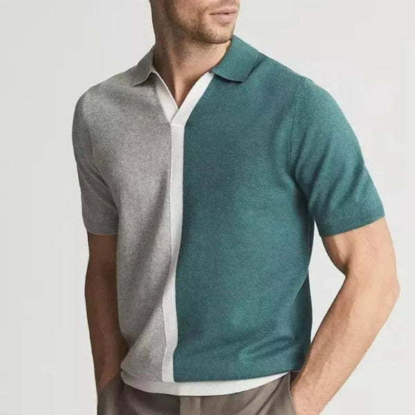 Lyraxs| Matthew Contrast Panel Polo Shirt