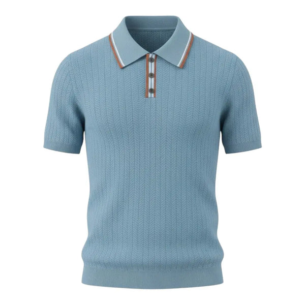 Lyraxs| Men's Chevron Knit Polo