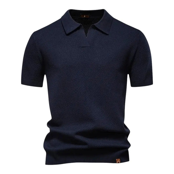 Lyraxs| Men's Micro-Texture Knit Polo
