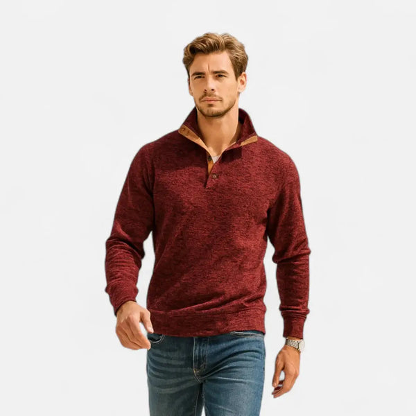 Lyraxs| Men’s Heritage Stand-Collar Knit Sweater