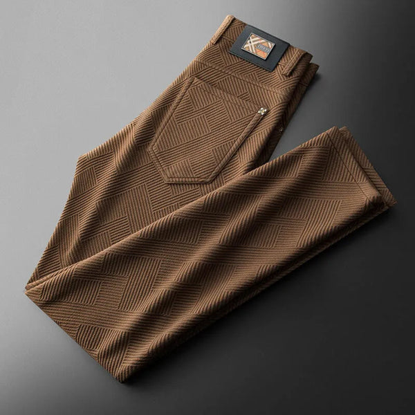Lyraxs| Men's Jacquard Knit Stretch Pants