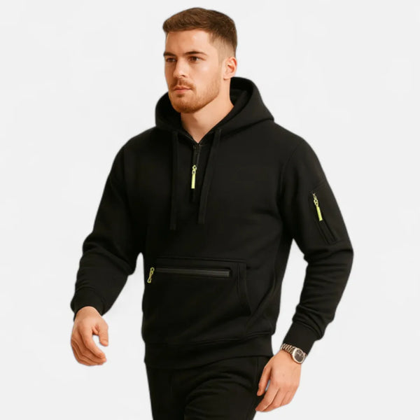 Lyraxs| Men’s Tactical Half-Zip Utility Hoodie