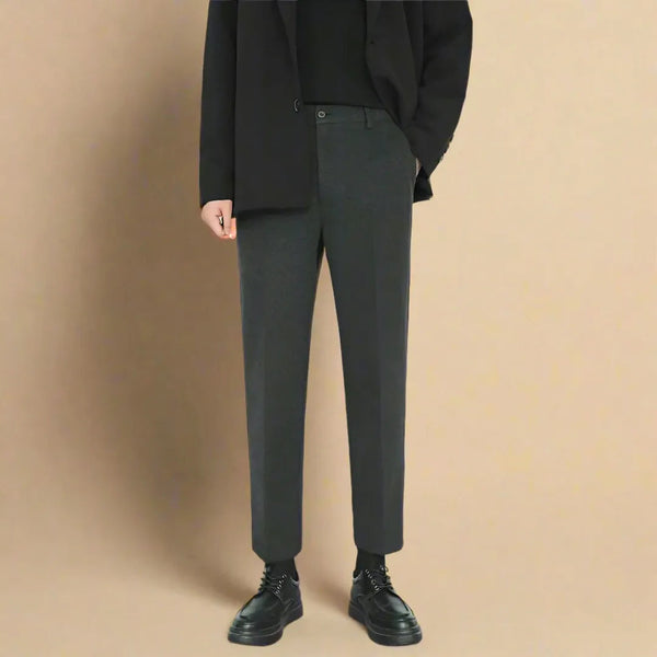 Lyraxs| Noah Cropped Slim Fit Tailored Trousers