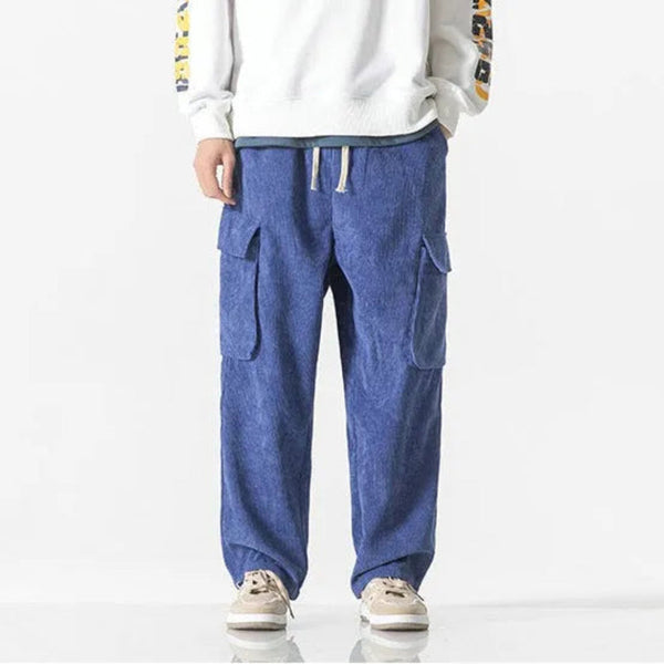 Lyraxs| River Drawstring Corduroy Cargo Pants