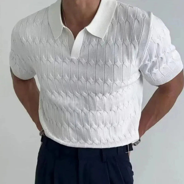 Lyraxs| Sebastian Textured Knit Polo Shirt