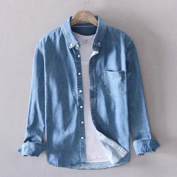 Lyraxs| Virgil Cotton Long-Sleeve Denim Shirt